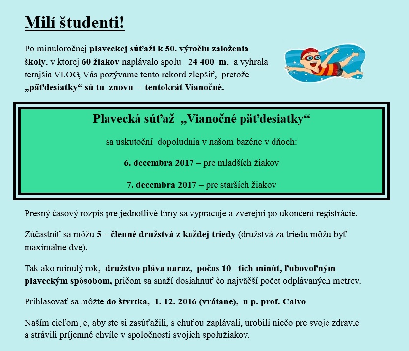 plavecka sutaz kamila
